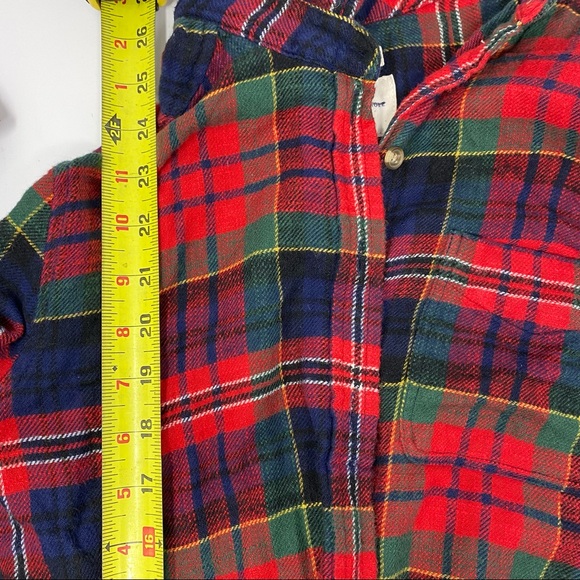 American Eagle Plaid Holiday Button Down Shirt Small - Picture 7 of 8